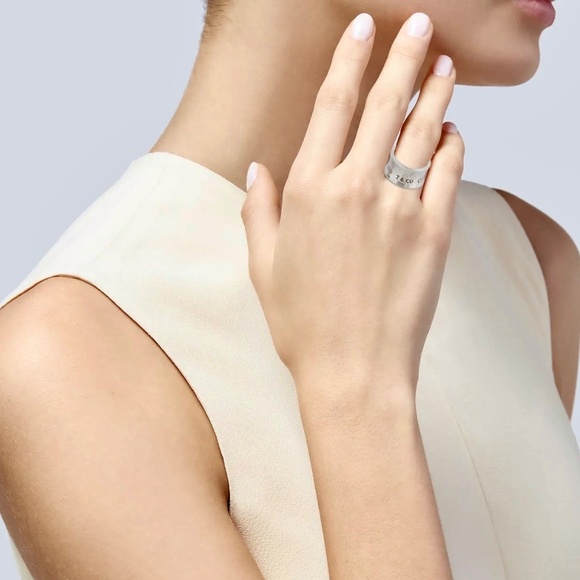 Tiffany & Co. 1837 Wide Sterling Silver Ring (retired) - Picture 2 of 12